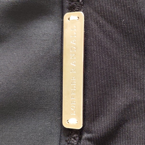 Loeffler Randall Size Large Petal One Shoulder Black Swimsuit - Picture 3 of 14